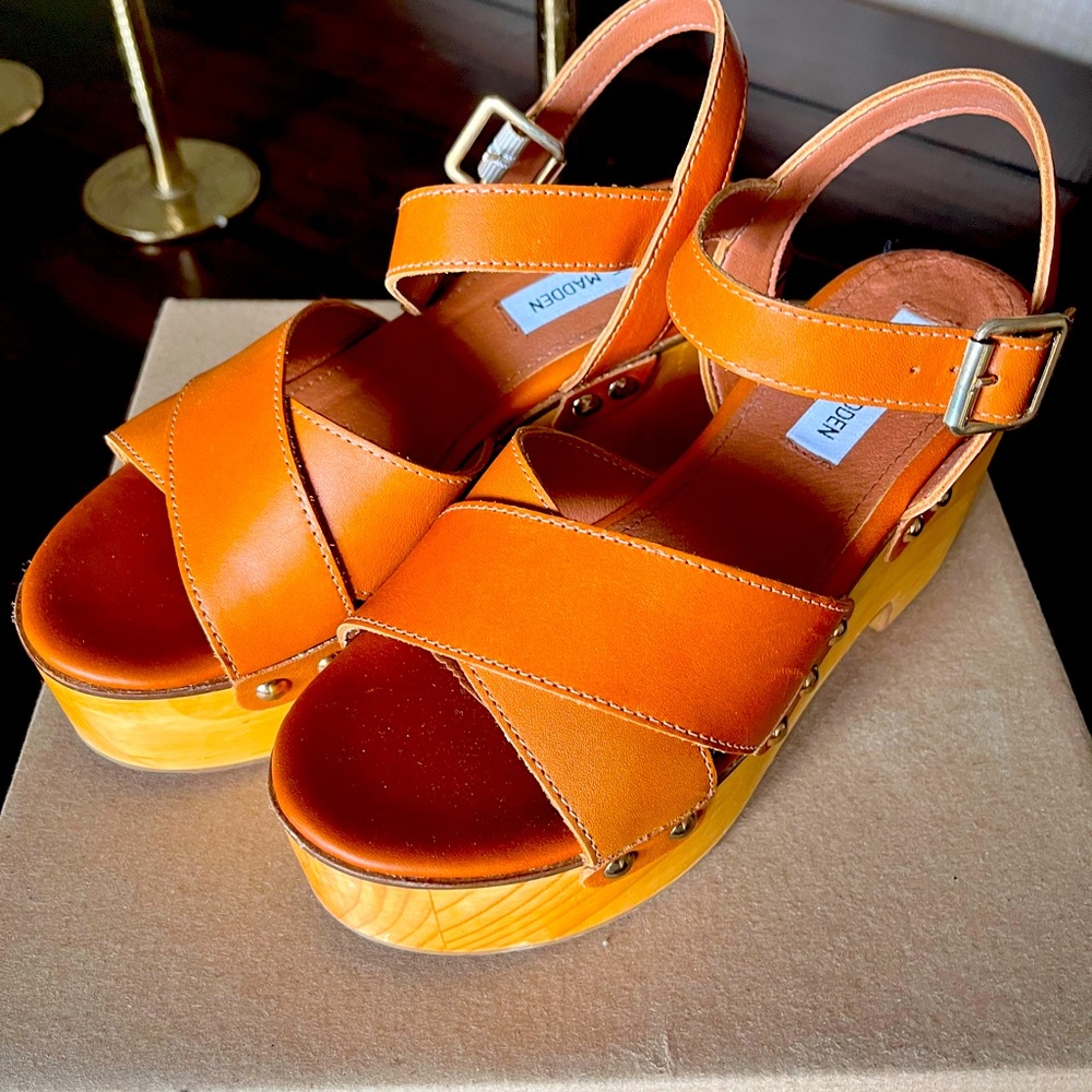 Tan leather shoes